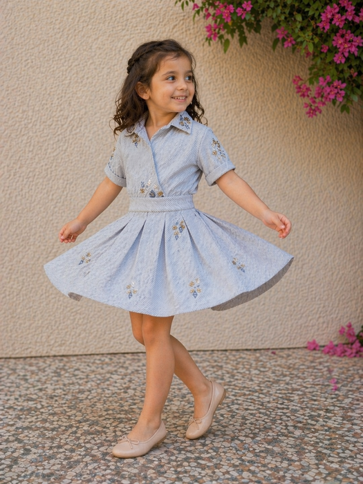 Stripes Blue Dress
