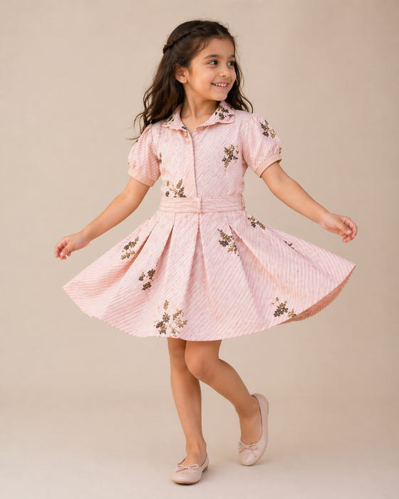 Stripes Peach Dress