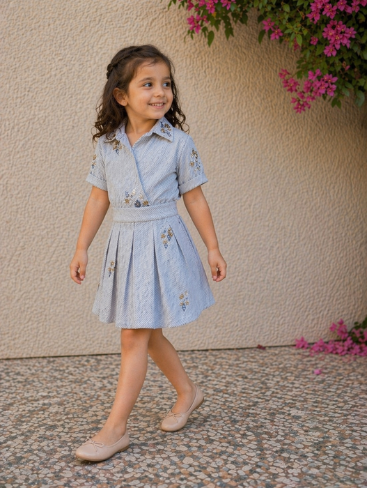 Stripes Blue Dress